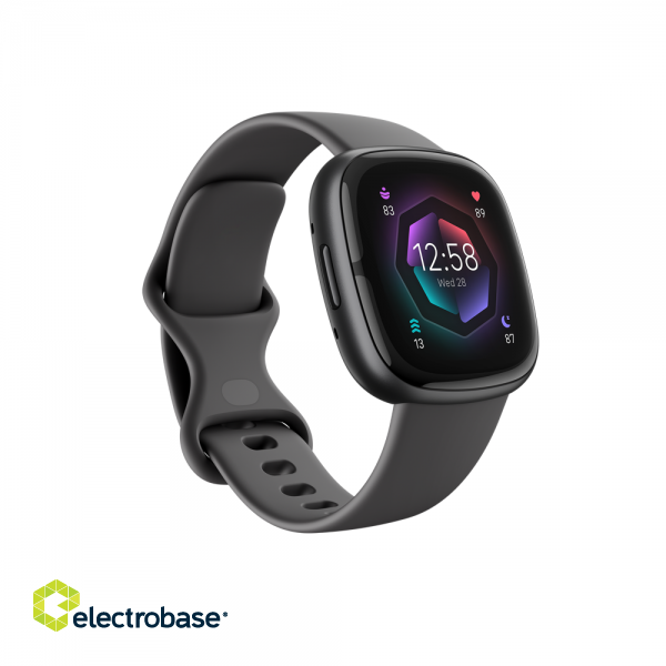 Sense 2 | Smart watch | NFC | GPS (satellite) | AMOLED | Touchscreen | Activity monitoring 24/7 | Waterproof | Bluetooth | Wi-Fi | Shadow Grey/Graphite image 1