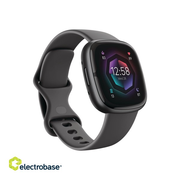 Sense 2 | Smart watch | NFC | GPS (satellite) | AMOLED | Touchscreen | Activity monitoring 24/7 | Waterproof | Bluetooth | Wi-Fi | Shadow Grey/Graphite image 2