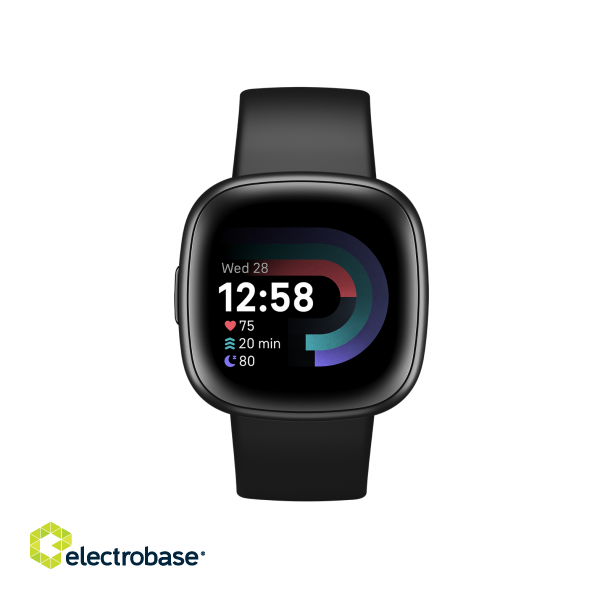 Versa 4 | Smart watch | NFC | GPS (satellite) | AMOLED | Touchscreen | Activity monitoring 24/7 | Waterproof | Bluetooth | Wi-Fi | Black/Graphite image 4