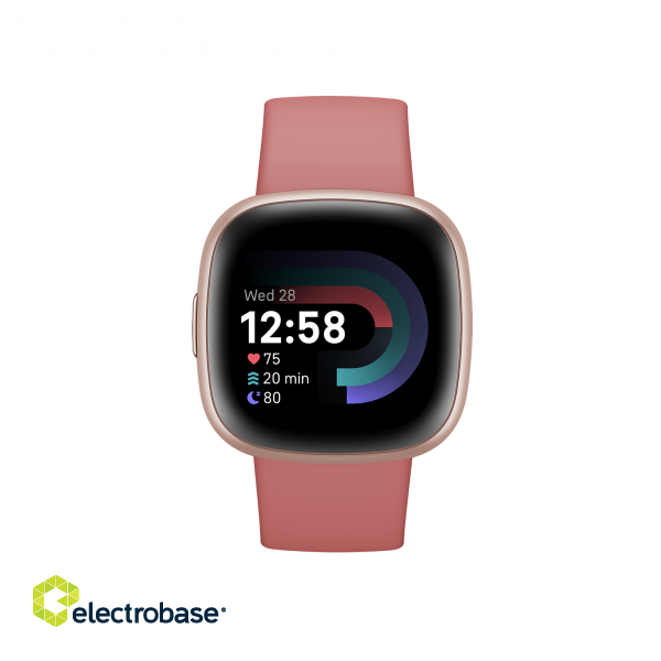 Versa 4 | Smart watch | NFC | GPS (satellite) | AMOLED | Touchscreen | Activity monitoring 24/7 | Waterproof | Bluetooth | Wi-Fi | Pink Sand/Copper Rose image 4