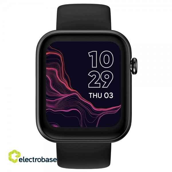 GTH2 | Smart watch | TFT | Touchscreen | 1.72” | Activity monitoring 24/7 | Waterproof | Bluetooth | Black image 1