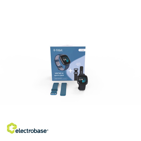Versa 4 (EU Bundle) | Smart watch | NFC | GPS (satellite) | AMOLED | Touchscreen | Activity monitoring 24/7 | Waterproof | Bluetooth | Wi-Fi | Black/Sapphire фото 4