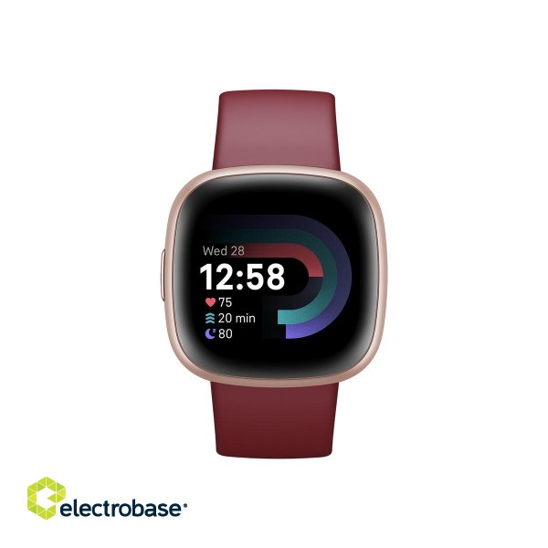 Versa 4 | Smart watch | NFC | GPS (satellite) | AMOLED | Touchscreen | Activity monitoring 24/7 | Waterproof | Bluetooth | Wi-Fi | Beet Juice/Copper Rose
