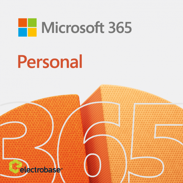 Microsoft | 365 Personal | QQ2-00012 | ESD | 1 PC/Mac user(s) | License term 1 year(s) | All Languages | Eurozone paveikslėlis 1