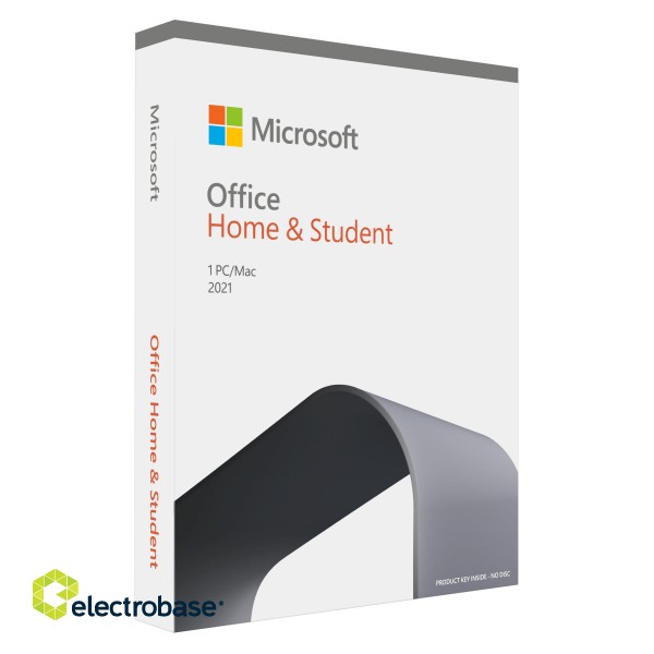 Microsoft | Office Home and Student 2021 | 79G-05388 | FPP | 1 PC/Mac user(s) | English | EuroZone Medialess image 1