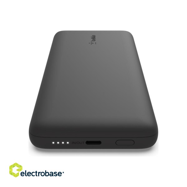 Belkin | BOOST CHARGE Plus Power Bank | 10000 mAh | Integrated LTG and USB-C cables | Black фото 10