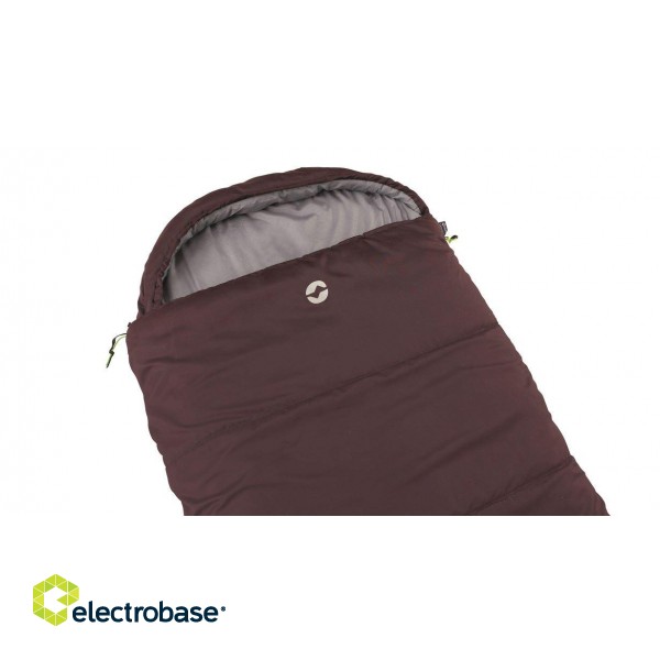 Outwell | Campion Lux Aubergine | Sleeping Bag | 225 x 85 cm | L-shape | Purple paveikslėlis 3