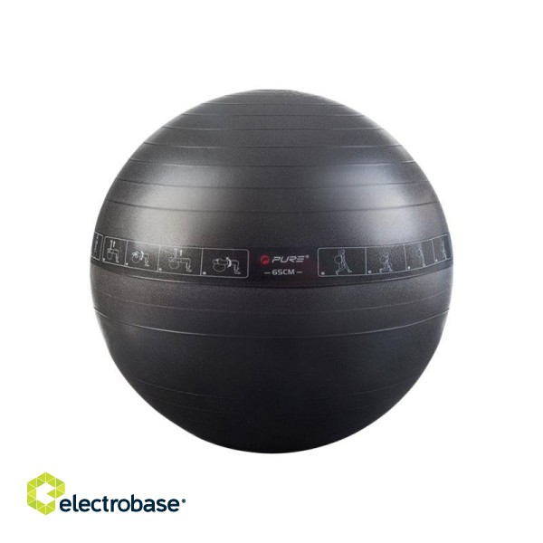 Pure2Improve | Exercise Ball | P2I200080 | Black | 75 cm image 3