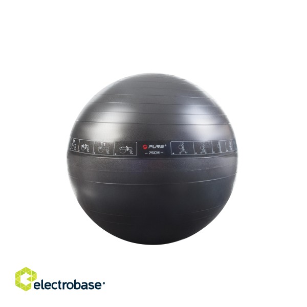 Pure2Improve | Exercise Ball | P2I200080 | Black | 75 cm image 1