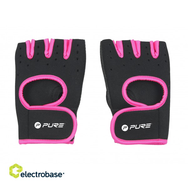 Pure2Improve | Fitness Gloves | Black/Pink image 1
