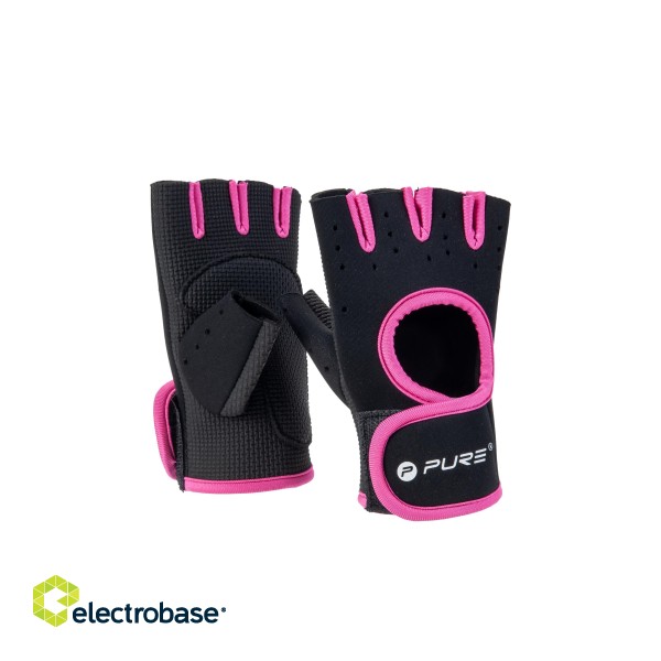 Pure2Improve | Fitness Gloves | Black/Pink image 2