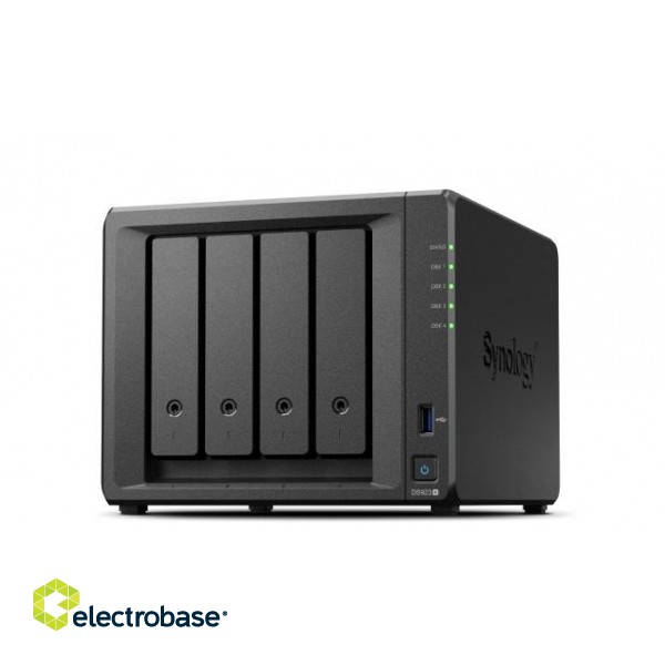 Synology | 4-Bay | DS923+ | Up to 4 HDD/SSD Hot-Swap | AMD | Ryzen R1600 | Processor frequency 2.6 GHz | 4 GB paveikslėlis 1
