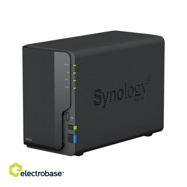 Synology | DS223 | Up to 2 HDD/SSD Hot-Swap | Realtek | RTD1619B | Processor frequency 1.7 GHz | 2 GB | DDR4 paveikslėlis 2