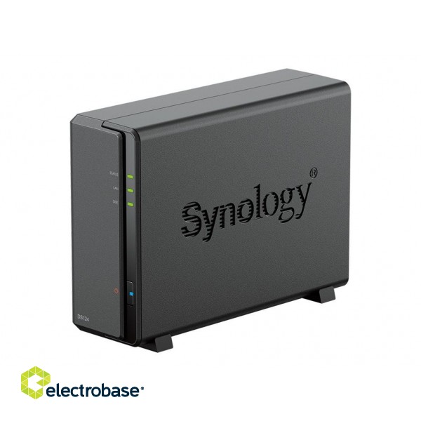 Synology | Tower NAS | DS124 | up to 1 HDD/SSD | Realtek | RTD1619B | Processor frequency 1.7 GHz | 1 GB | DDR4 paveikslėlis 2