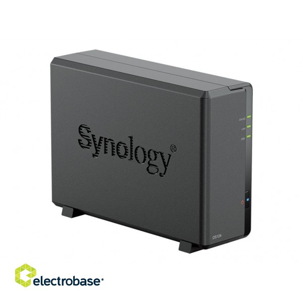 Synology | Tower NAS | DS124 | up to 1 HDD/SSD | Realtek | RTD1619B | Processor frequency 1.7 GHz | 1 GB | DDR4 image 5