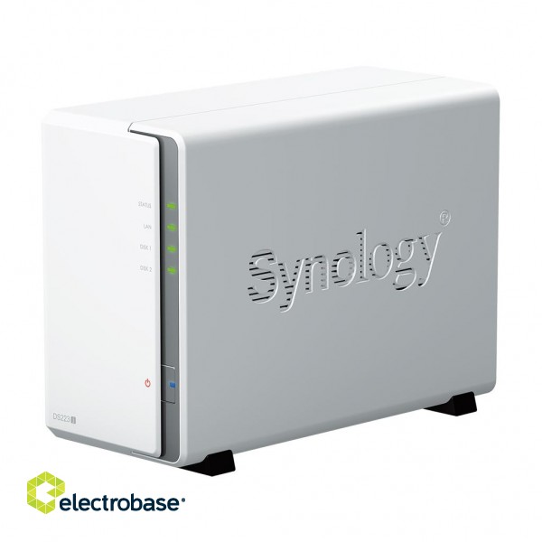 Synology | Tower NAS | DS223j | up to 2 HDD/SSD | Realtek | RTD1619B | Processor frequency 1.7 GHz | 1 GB | DDR4 image 1