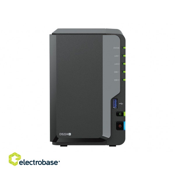 Synology | Tower NAS | DS224+ | up to 2 HDD/SSD | Intel Celeron | J4125 | Processor frequency 2.0 GHz | 2 GB | DDR4 image 2