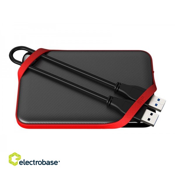 Portable Hard Drive | ARMOR A62 | 1000 GB | USB 3.2 Gen1 | Black/Red фото 2