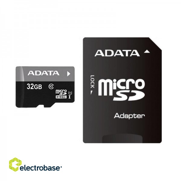 ADATA | Premier UHS-I | 32 GB | MicroSDHC | Flash memory class 10 | Adapter image 1