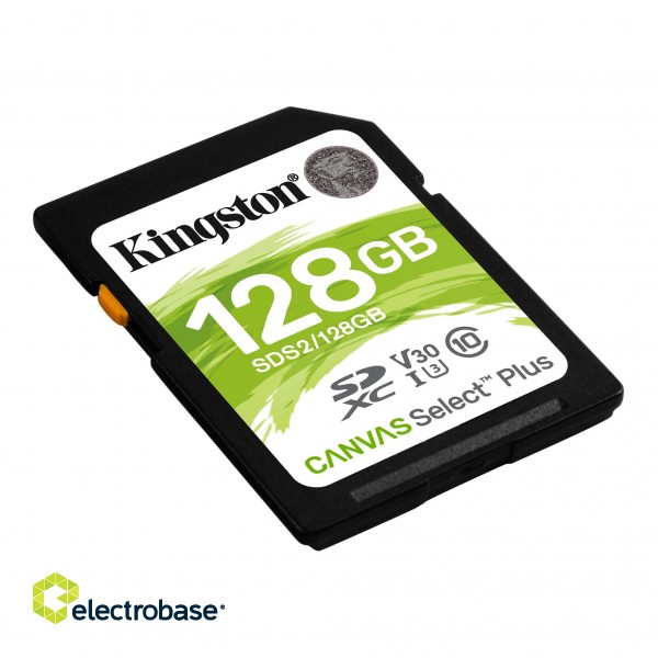 Kingston | Canvas Select Plus | 128 GB | SDHC | Flash memory class 10 фото 2