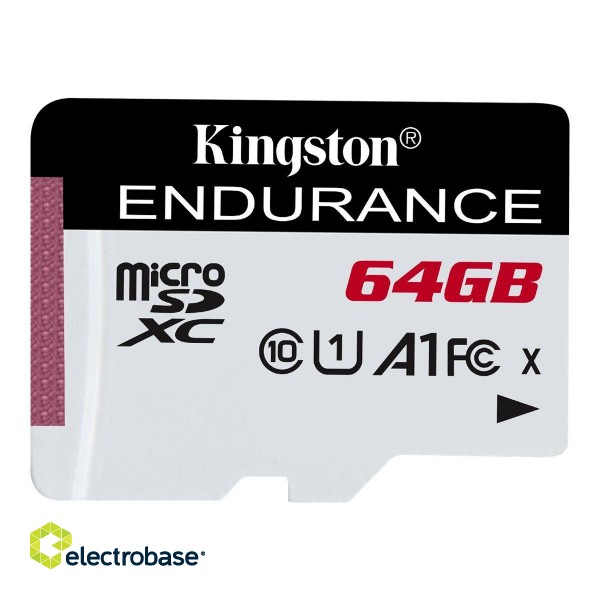 Kingston | Endurance | UHS-I U1 | 64 GB | micro SDXC | Flash memory class 10 фото 2