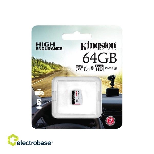 Kingston | Endurance | UHS-I U1 | 64 GB | micro SDXC | Flash memory class 10 image 3