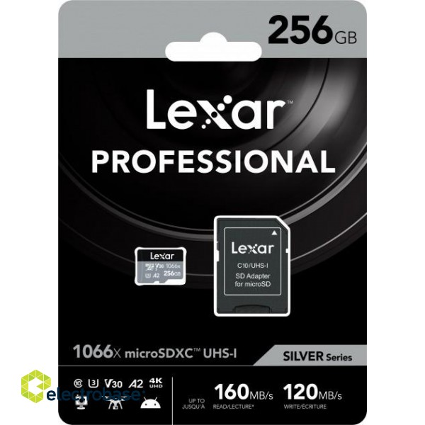 Lexar | High-Performance 1066x | UHS-I | 256 GB | MicroSDXC | Flash memory class 10 image 3