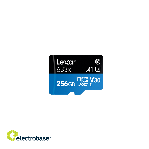 Lexar | High-Performance 633x | UHS-I | 256 GB | micro SDXC paveikslėlis 1