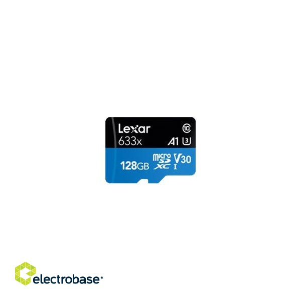 Lexar | High-Performance 633x | UHS-I | 128 GB | micro SDXC image 2