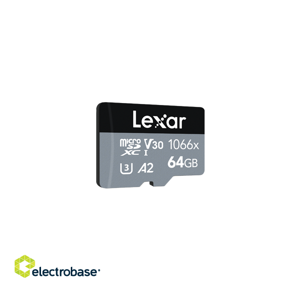 Lexar | Professional 1066x | UHS-I | 64 GB | MicroSDXC | Flash memory class 10 фото 4