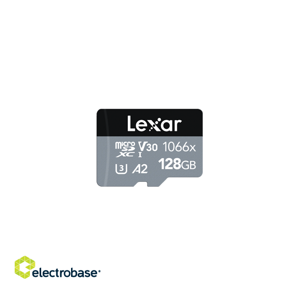 Lexar | Professional 1066x | UHS-I | 128 GB | MicroSDXC | Flash memory class 10 paveikslėlis 1