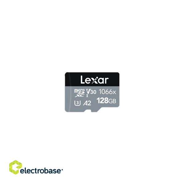 Lexar | Professional 1066x | UHS-I | 128 GB | MicroSDXC | Flash memory class 10 paveikslėlis 2