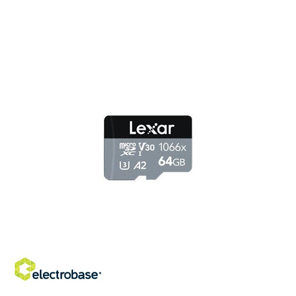 Lexar | Professional 1066x | UHS-I | 64 GB | MicroSDXC | Flash memory class 10 image 2