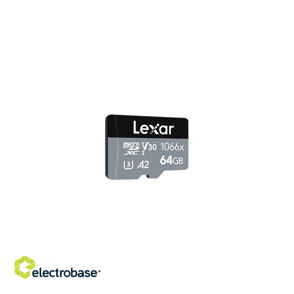 Lexar | Professional 1066x | UHS-I | 64 GB | MicroSDXC | Flash memory class 10 фото 3