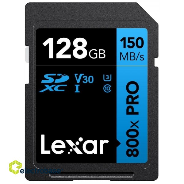 Lexar | Memory Card | Professional 800x PRO | 128 GB | SDXC | Flash memory class UHS-I