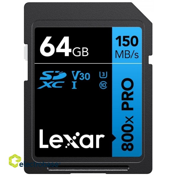 Lexar | Memory Card | Professional 800x PRO | 64 GB | SDXC | Flash memory class UHS-I