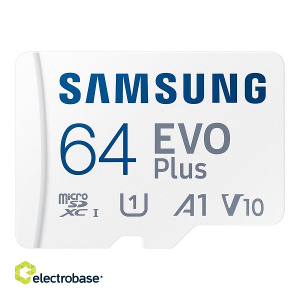 Samsung | MicroSD Card | EVO Plus | 64 GB | microSDXC Memory Card | Flash memory class U1