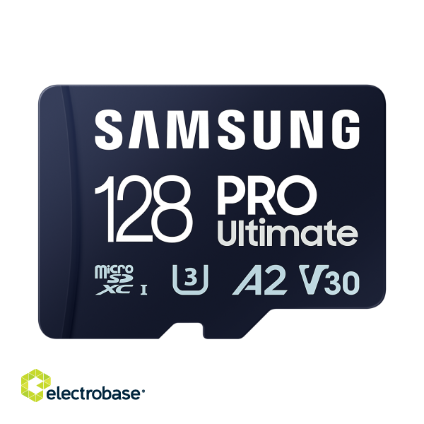 Samsung | MicroSD Card | PRO Ultimate | 128 GB | microSDXC Memory Card | Flash memory class U3 paveikslėlis 1