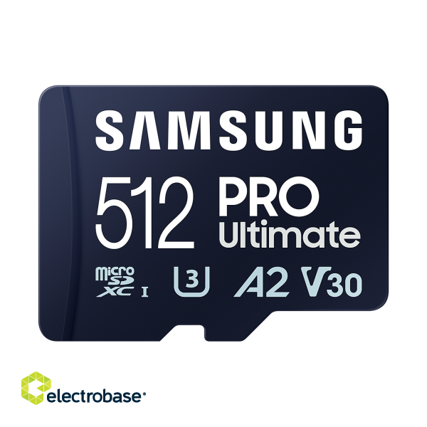 Samsung | MicroSD Card with Card Reader | PRO Ultimate | 512 GB | microSDXC Memory Card | Flash memory class U3 фото 1