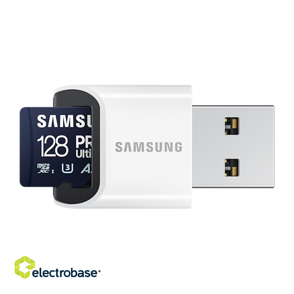 Samsung | MicroSD Card with Card Reader | PRO Ultimate | 128 GB | microSDXC Memory Card | Flash memory class U3 image 4
