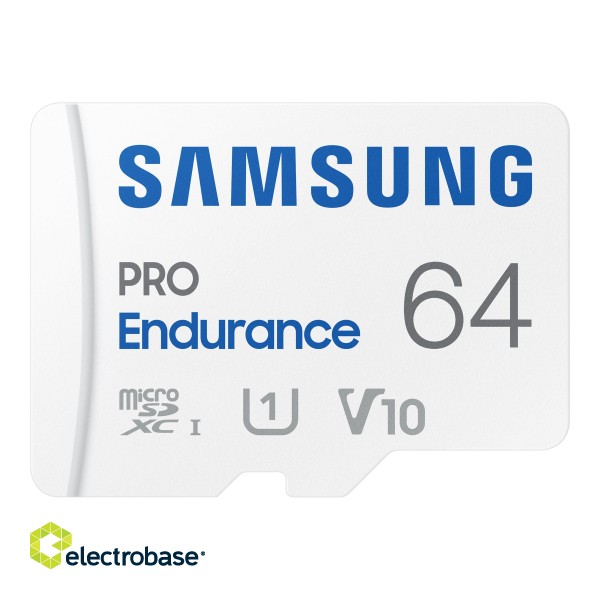 Samsung | PRO Endurance | MB-MJ64KA/EU | 64 GB | MicroSD Memory Card | Flash memory class U1 image 2