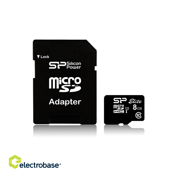Silicon Power | Elite 8GB microSDHC UHS-I | 8 GB | Micro SDHC | Flash memory class Class 10 | SD фото 4