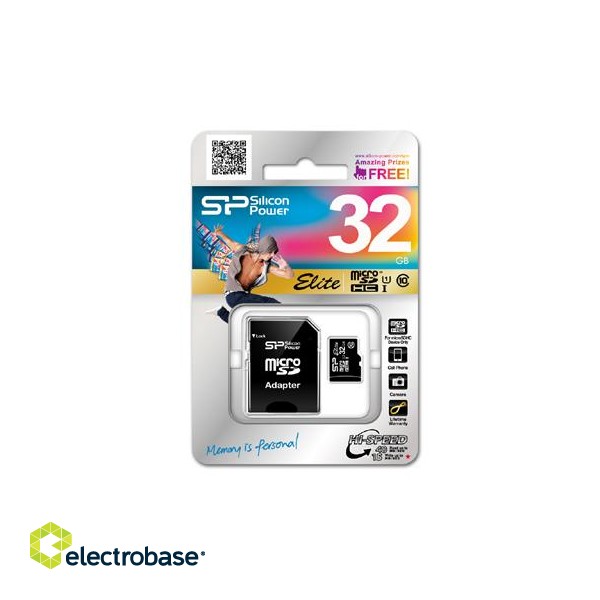 Silicon Power | Elite UHS-I | 32 GB | MicroSDHC | Flash memory class 10 | SD adapter image 7