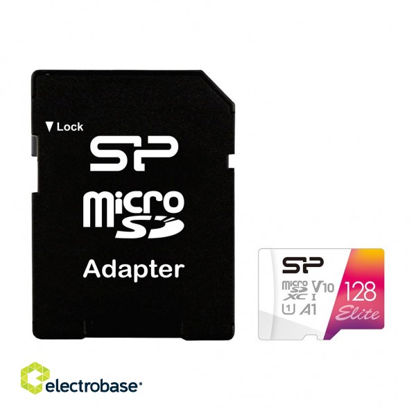 Silicon Power | microSDHC UHS-I Memory Card | Elite | 128 GB | microSDHC/SDXC | Flash memory class 10 фото 3