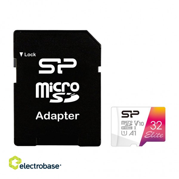 Silicon Power | microSDHC UHS-I Memory Card | Elite | 32 GB | microSDHC/SDXC | Flash memory class 10 paveikslėlis 2