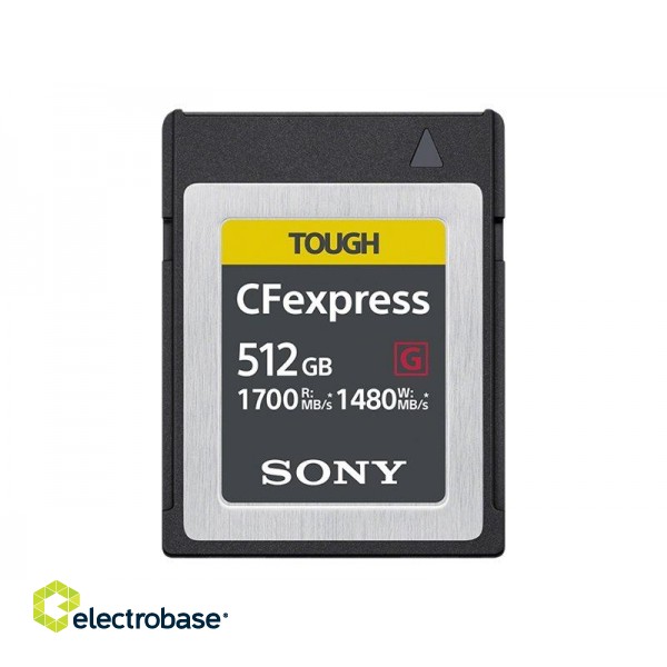 Sony CEBG128.SYM CEB-G Series CFexpress Type B Memory Card - 512GB | Sony | CEB-G Series CFexpress Type B Memory Card | CEBG512.SYM | 512 GB | CF-express image 1