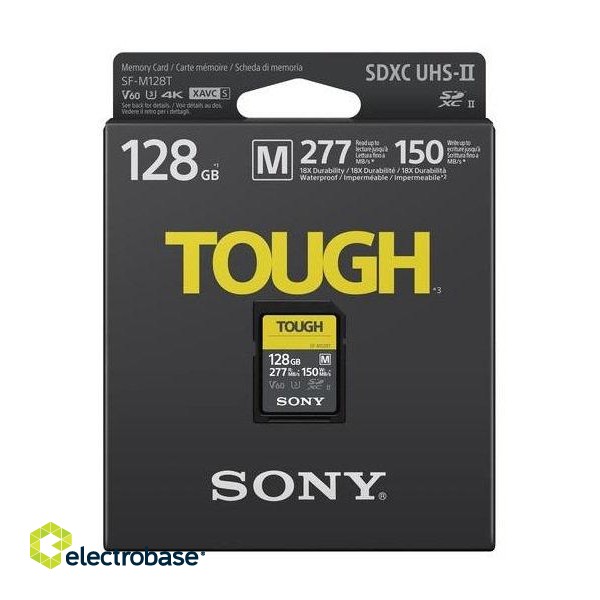 Sony | Tough Memory Card | UHS-II | 128 GB | SDXC | Flash memory class 10 фото 1