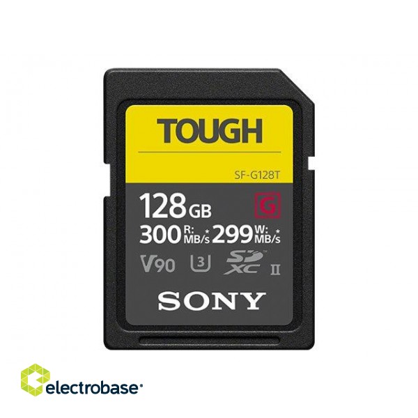 Sony | Tough Memory Card | UHS-II | 128 GB | SDXC | Flash memory class 10 paveikslėlis 2