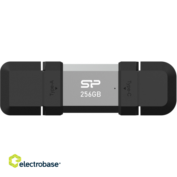 Silicon Power Dual USB Drive | Mobile C51 | 256 GB | USB Type-A and USB Type-C | Silver image 2