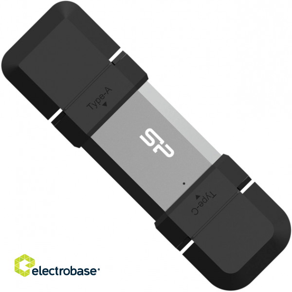 Silicon Power Dual USB Drive | Mobile C51 | 64 GB | USB Type-A and USB Type-C | Silver image 1